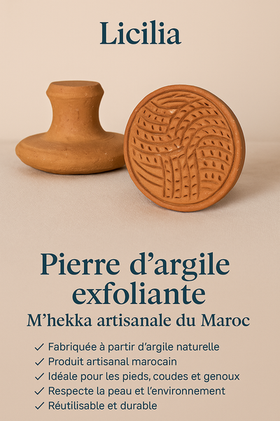 Pierre d’argile exfoliante – M’hekka artisanale du Maroc